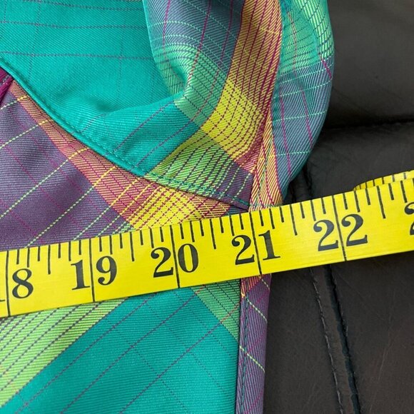 The North Face Women Jacket Size Large Colorblock Hooded Plaid Outdoor Y2K Core - Picture 16 of 16